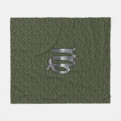 Virgo Zodiac Sign on Woodland Digital Camo Fleece Deken (Voorkant (Horizontaal))