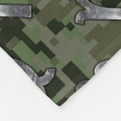 Virgo Zodiac Sign on Woodland Digital Camo Fleece Deken (Hoek)