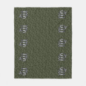 Virgo Zodiac Sign on Woodland Digital Camo Fleece Deken (Voorkant)