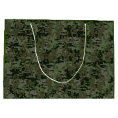 Virgo Zodiac Sign on Woodland Digital Camo Groot Cadeauzakje (Achterkant)