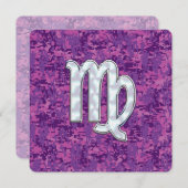 Virgo Zodiac Sign Pink Fuchsia Digital Camouflage (Voorkant / Achterkant)