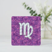Virgo Zodiac Sign Pink Fuchsia Digital Camouflage (Staand voorkant)