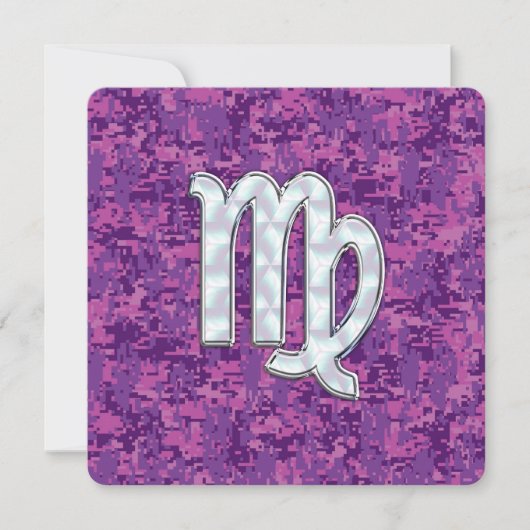 Virgo Zodiac Sign Pink Fuchsia Digital Camouflage (Voorkant)