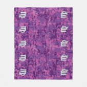 Virgo Zodiac Sign Pink Fuchsia Digital Camouflage Fleece Deken (Voorkant)