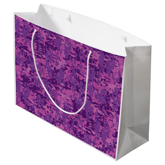 Virgo Zodiac Sign Pink Fuchsia Digital Camouflage Groot Cadeauzakje (Achterkant Gekanteld)