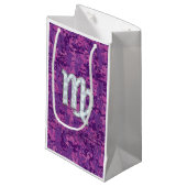 Virgo Zodiac Sign Pink Fuchsia Digital Camouflage Klein Cadeauzakje (Voorkant Gekanteld)