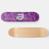 Virgo Zodiac Sign Pink Fuchsia Digital Camouflage Persoonlijk Skateboard (Horizontaal)