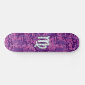 Virgo Zodiac Sign Pink Fuchsia Digital Camouflage Persoonlijk Skateboard (Horizontaal)