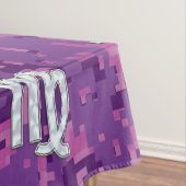 Virgo Zodiac Sign Pink Fuchsia Digital Camouflage Tafelkleed (Voorbeeld)
