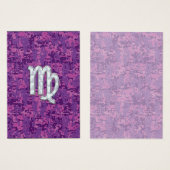 Virgo Zodiac Sign Pink Fuchsia Digital Camouflage Visitekaartje (Voorkant /achterkant)