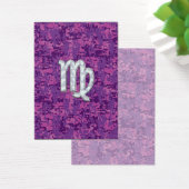 Virgo Zodiac Sign Pink Fuchsia Digital Camouflage Visitekaartje (Bureau)