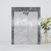 Virgo Zodiac Sign Silver Grunge Distress Style (Staand voorkant)