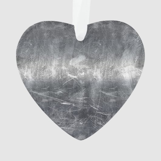 Virgo Zodiac Sign Silver Grunge Distress Style Ornament (achterkant)