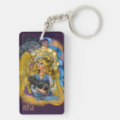 Virgo Zodiac Sign Sleutelhanger (achterkant)