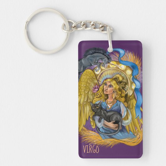 Virgo Zodiac Sign Sleutelhanger (Voorkant)