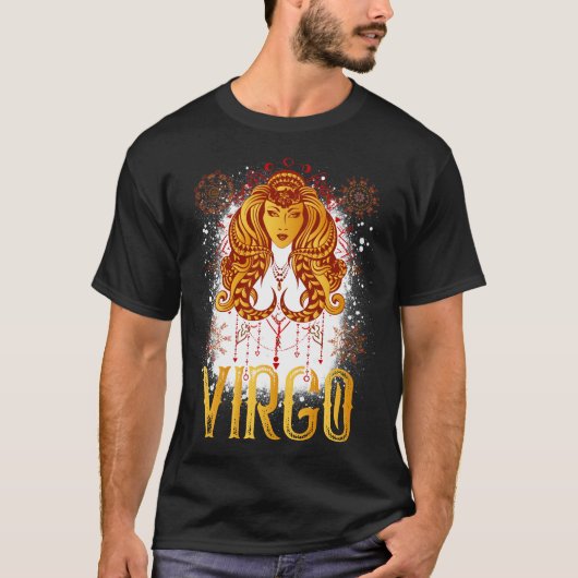 Virgo Zodiac Sign T-shirt (Voorkant)
