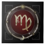 Virgo Zodiac Sign Tegeltje (Voorkant)