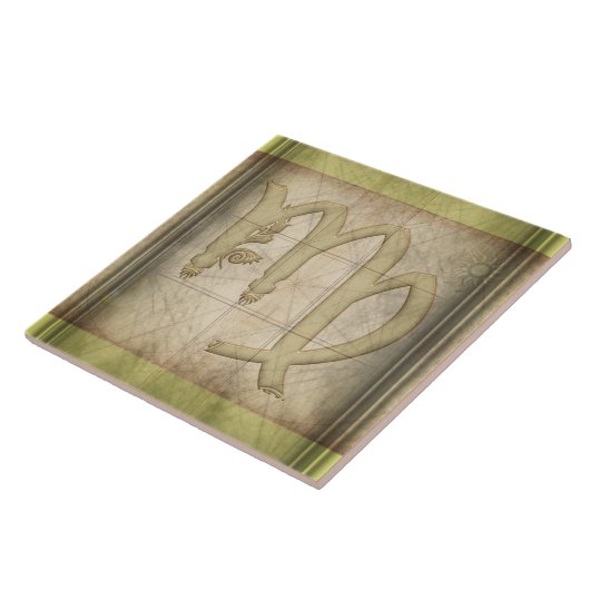 Virgo Zodiac Sign Tegeltje (Zijkant)