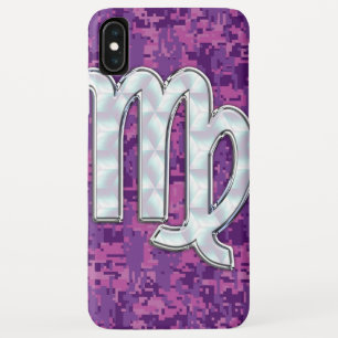 Virgo Zodiac Sign Vibrant Fuchsia Digital Camo Case-Mate iPhone Case