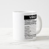 Virgo zodiac Sign with Nutrition Facts, Grote Koffiekop (Voorkant rechts)