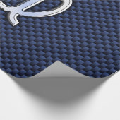 Virgo Zodiac Silver Sign Blue Carbon Fiber Print Cadeaupapier (Hoek)