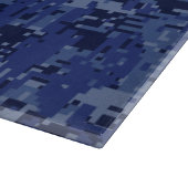 Virgo Zodiac Silver Sign op Navy Blue Digital Camo Snijplank (Hoek)