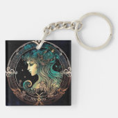 Virgo Zodiac Sleutelhanger (Achterkant)