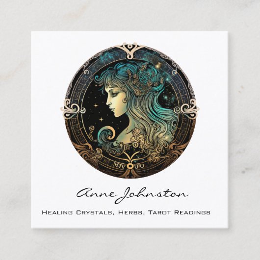 Virgo Zodiac Square Visitekaartje (Voorkant)