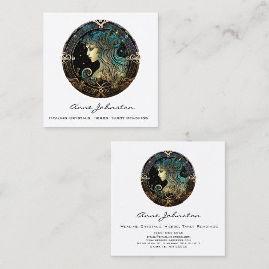 Virgo Zodiac Square Visitekaartje (Voorkant / Achterkant)