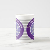 Virgo Zodiac Star Sign met Eigenaarsnaam Porselein Kop (Voorkant)