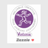 Virgo Zodiac Star Traits Paars Sticker (Vel)