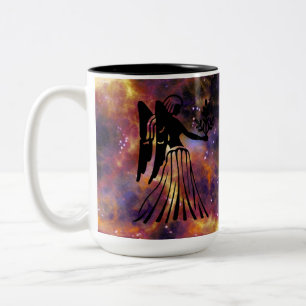 Virgo Zodiac Stelsel Kunst – Elegante Astrologie H Tweekleurige Koffiemok