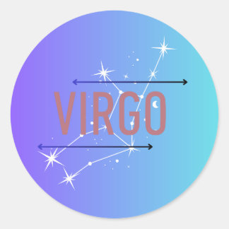 Virgo Zodiac Sticker Blauw
