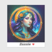 Virgo Zodiac Stickers, Celestial Zodiac Sticker (Vel)