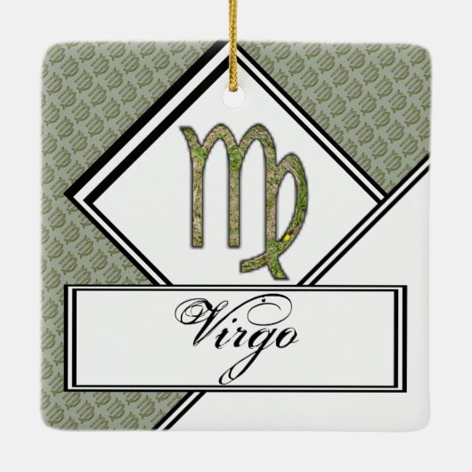 Virgo Zodiac Symbol Element van Kenneth Yoncich Keramisch Ornament (Achterkant)