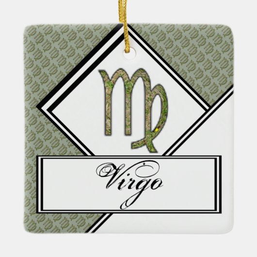 Virgo Zodiac Symbol Element van Kenneth Yoncich Keramisch Ornament (Voorkant)