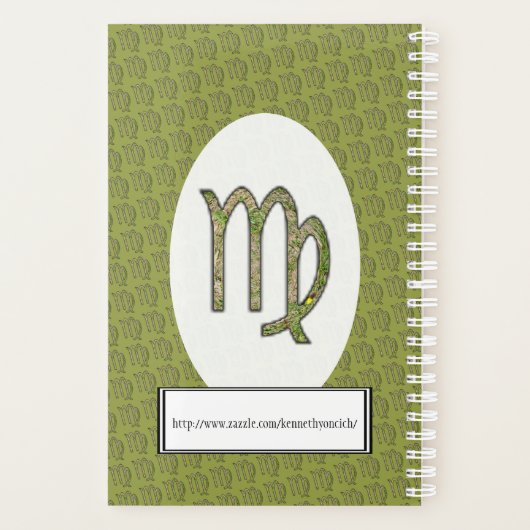 Virgo Zodiac Symbol Element van Kenneth Yoncich Planner (Achterkant)