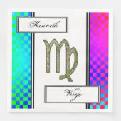 Virgo Zodiac Symbol Element van Kenneth Yoncich Servet (Voorkant)