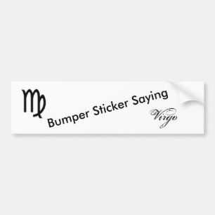 Virgo Zodiac Symbol Standard van Kenneth Yoncich Bumpersticker