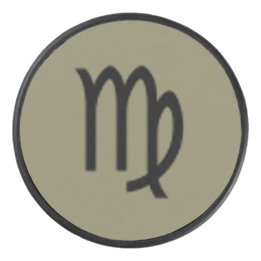 Virgo Zodiac Symbol Standard van Kenneth Yoncich Hockey Puck (Voorkant)
