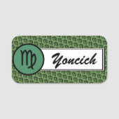 Virgo Zodiac Symbol Standard van Kenneth Yoncich Naamplaatje (Voorkant)