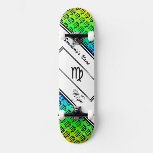 Virgo Zodiac Symbol Standard van Kenneth Yoncich Persoonlijk Skateboard (Voorkant)