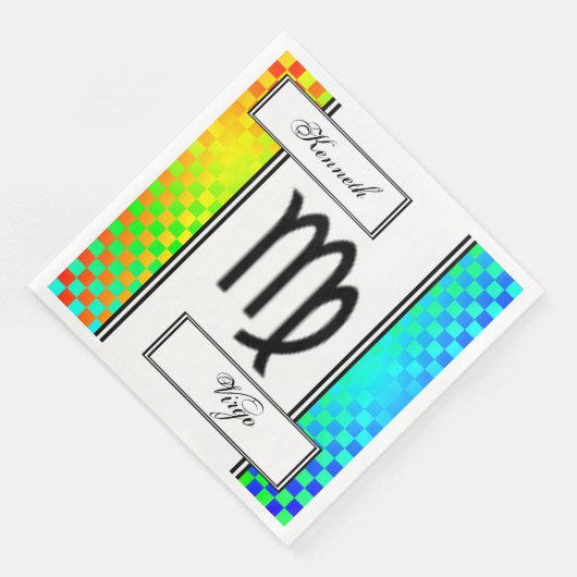 Virgo Zodiac Symbol Standard van Kenneth Yoncich Servet (Hoek)