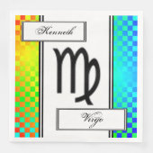 Virgo Zodiac Symbol Standard van Kenneth Yoncich Servet (Voorkant)