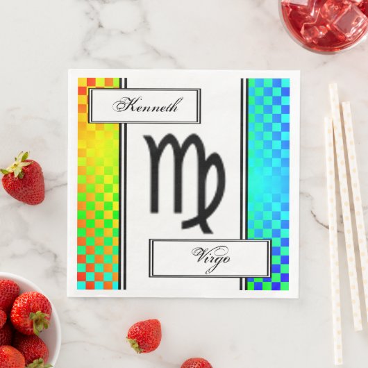 Virgo Zodiac Symbol Standard van Kenneth Yoncich Servet (Insitu)