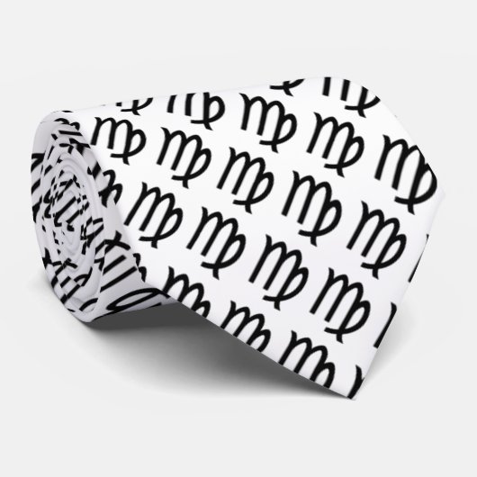 Virgo Zodiac Symbol Standard van Kenneth Yoncich Stropdas (Opgerold)