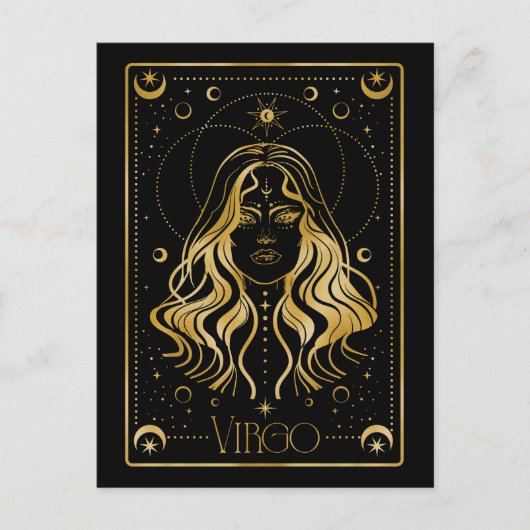 Virgo zodiac-symbool briefkaart (Voorkant)