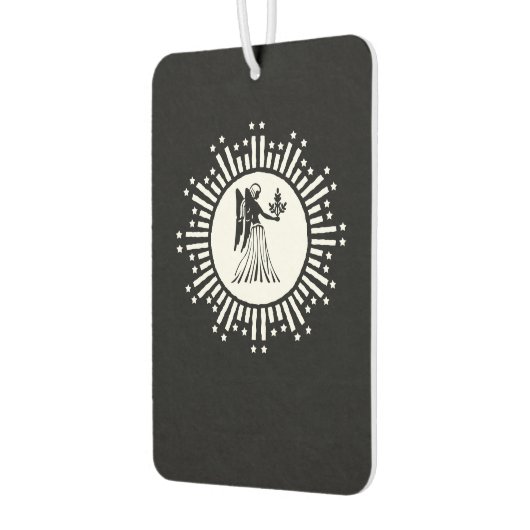 Virgo Zodiac Symbool met Sterren & Stralende Zonne Luchtverfrisser (Links)