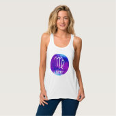 Virgo Zodiac Symbool Ruimte Nebula Tanktop (Volledige Voorkant)