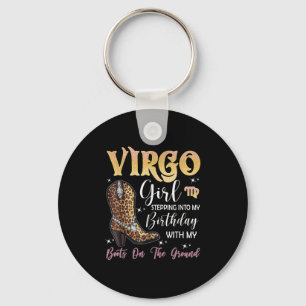 Virgo Zodiac-teken stapt in mijn verjaardagswesten Sleutelhanger